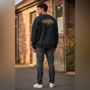 HARLEY DAVIDSON 120th Anniversary Logo Sweatshirt Size 3XL Black
